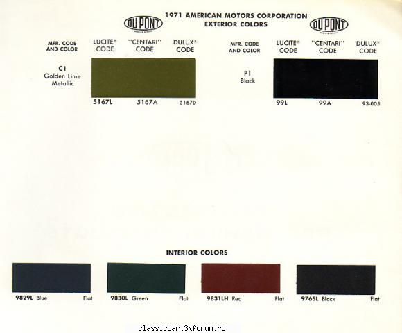 dacia 1300-1971 pote atesta orice culoare, totu fie revin idee, nu-mi place deloc culoarea asta,