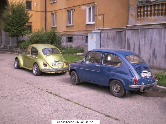 broscuta galbena noua tinerete fiat 600 volkswagen 1200