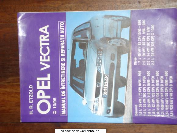 manuale auto suport hartie manual reparatii opel vectra (pana luna 10/1995) etzold limba romana 300