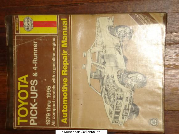manuale auto suport hartie manual reparatii toyota runner (1979 1995) haynes limba engleza 332 pag.
