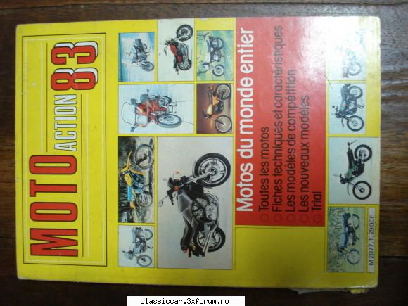 manuale auto suport hartie catalog moto anul 1983 limba franceza. lei