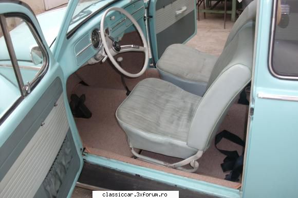 broscuta vernil kafer 1965 scaunele fost spalate. interiorul nou.