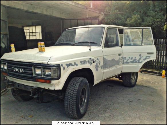 '82 toyota land cruiser hj60 pregatit-o vopsit dupa i-am montat suspensia (arcuri, bucse,