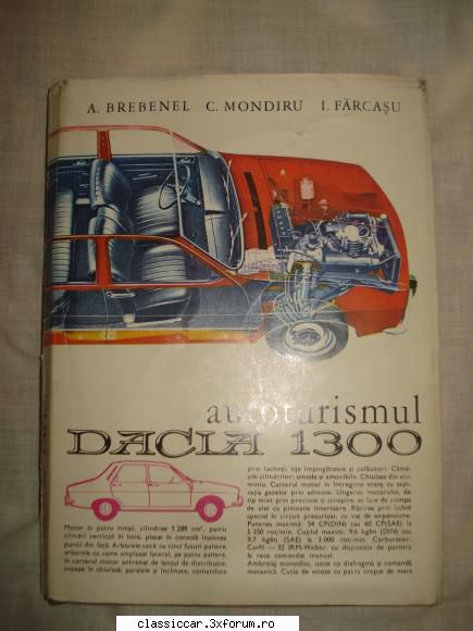 vand diverse carti poza dacia 1300 editata 1975 coperta fata