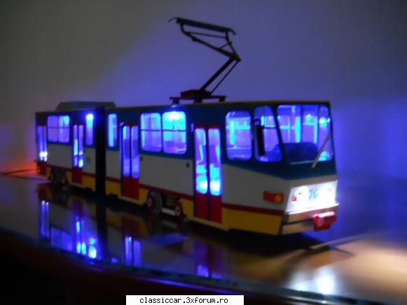 machete construite manual ale transport comun. macheta tramvai kt4m.