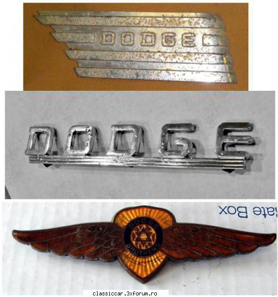 dodge d10 1939 trei embleme ale masinii