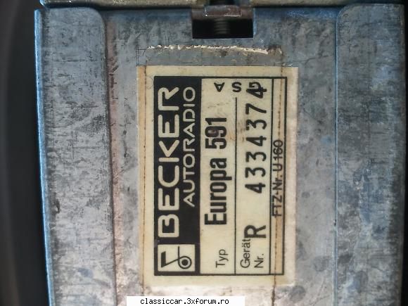 vand becker europa kurier vand casetofon auto becker europa kurier 591. este fabricat germania,