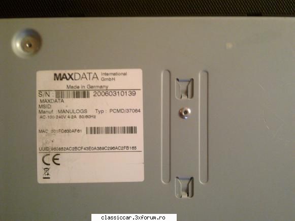 vand calculator maxdata back view: