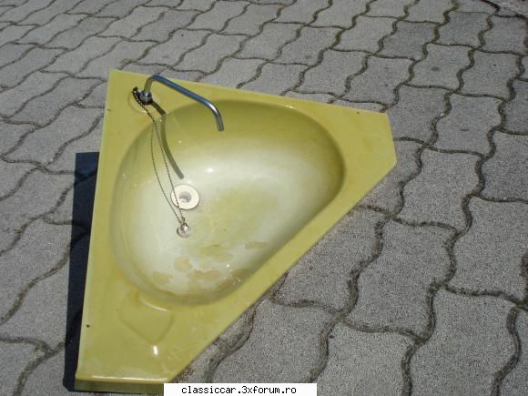 vnd o chiuvet tip coltar de fibr de sticl complect (racord racord intrare ap, dop )de