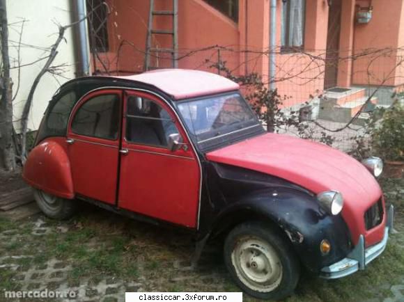 anunturi romanesti vazute net vand citroen 2cv fabricatie 1985, rosu negru, usi, motor 597 cc,