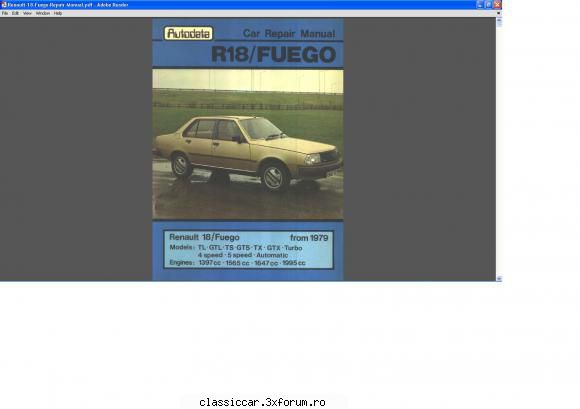 diverse manuale renault, citroen renault fuego