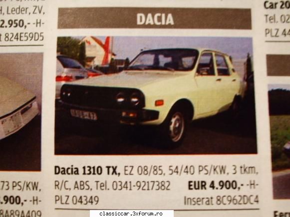 dacia germania acord, dar uite pret vand  gasit anuntul intr-o revista nemteasca anul are abs