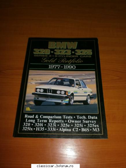 vand carti colectie pentru bmw bmw 320, 323, 325 gold portfolio 1977-1990 stare excelenta, descrie