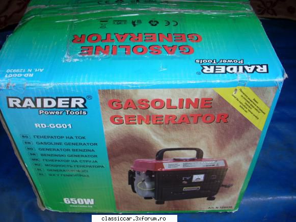 generator electric generator curent raider nou- nout cutiemotor timpi amestec benzina+ uleiconsum