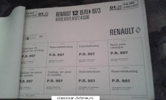 next catalog piese schimb dacia renault 12 pr 907  anii 1970 1973