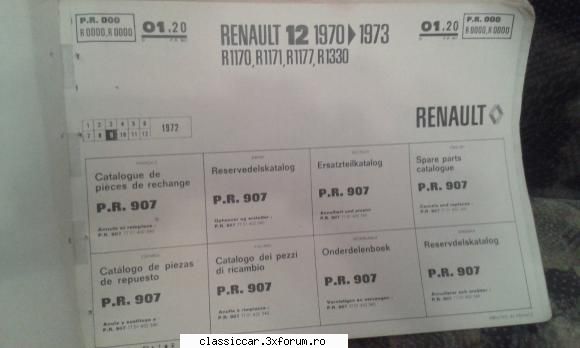 next catalog piese schimb dacia renault 12 pr 907  anii 1970 1973