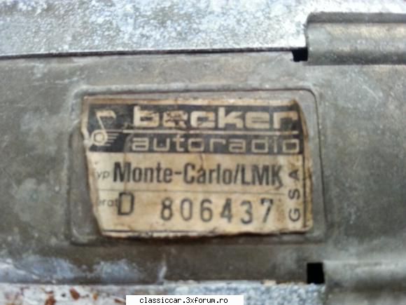 inca una : vand becker monte carlo fabricat la sfarsitul anilor '60