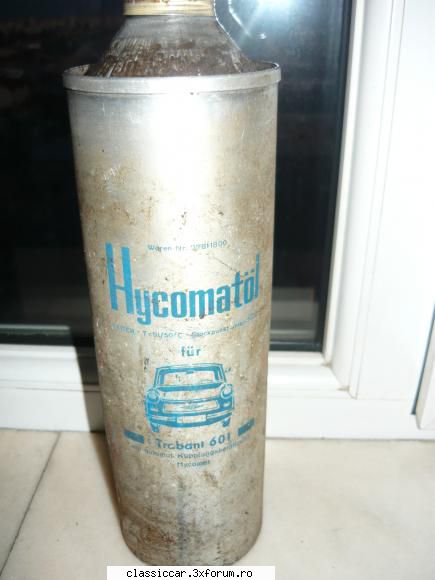 se poate sterge bidon ulei  trabant din aluminiu