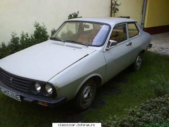 dacia sport fab 1986 serie caroserie 01314 avand dacie 1300 nascuta 1975 atesta vechicul istoric,