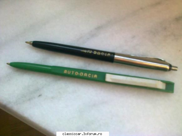 din anii 80,marca in tara uap, uzina dacia
pret 20 lei,au inclusiv mina de pix de la flaro... pixuri