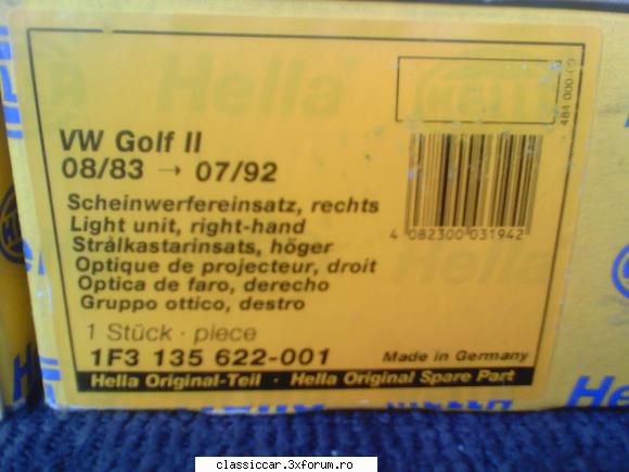 sunt farurile din interior pentru vw golf ii modelul cu 4 noute hella, in noi !

pret 129 ron,