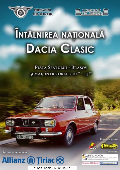 dacia clasic brasov 9-10 mai 2015 afisul: