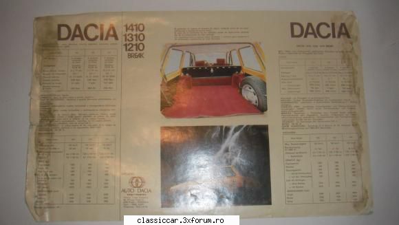 poster dacia 1300/dacia break poster verso