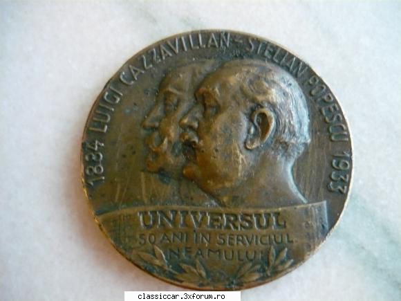 talcioc lichidare (colectie stocuri vechituri placheta veche din bronz anul 1933 -80 lei