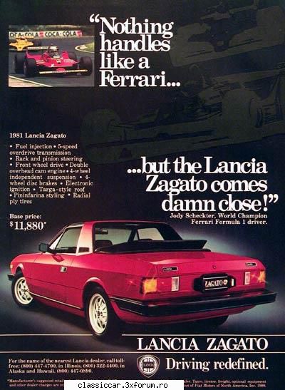 lancia beta zagato reclama pentru seria 2  din 80'