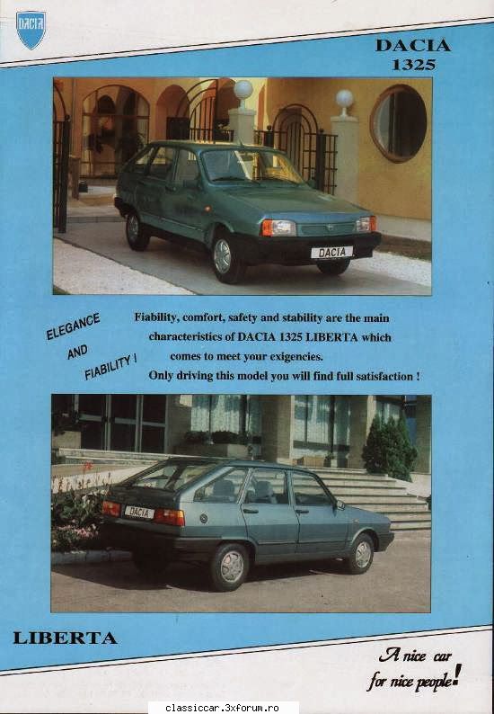 dacia 1320 reclama zicea driving this model, you will find full ca:"a nice car, for nice deci Admin