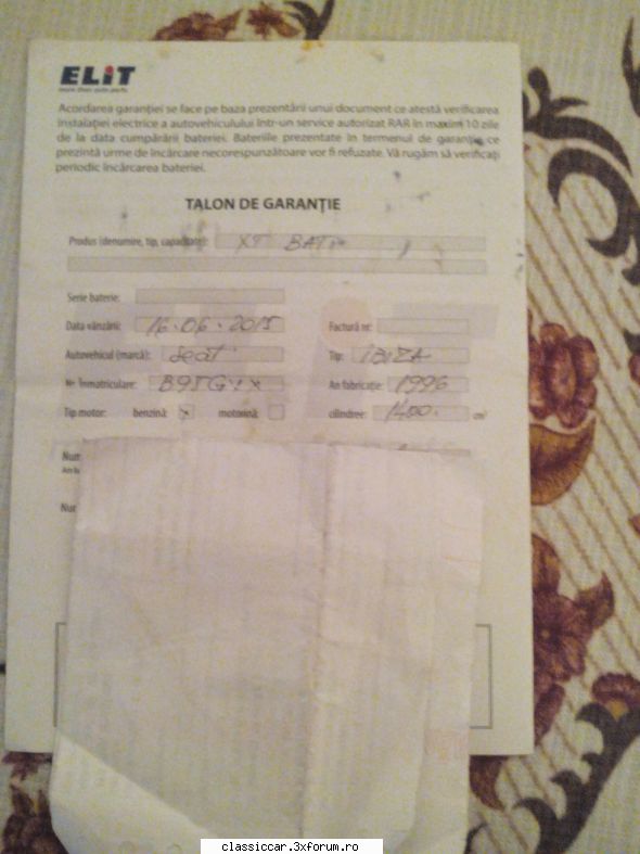 acumulator auto garantie certificat fie folosita cineva,e pacat baterie