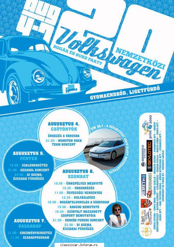 evenimente din ungaria 4-7 august 2016 eveniment 20-a editie intalnirii