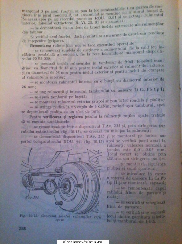 dacia 1320 atasez pagina din manualul lui mondiru unde este descrisa metoda strangere verificare