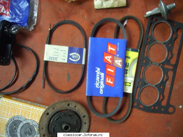 piese noi pentru fiat 850 ,fiat 600 1100 garnitura chiulasa noua -50 ron disc ambreaj nou