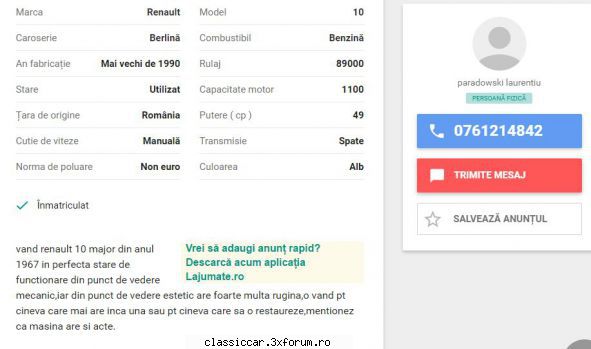 anunturi romanesti vazute net renault 350 euro