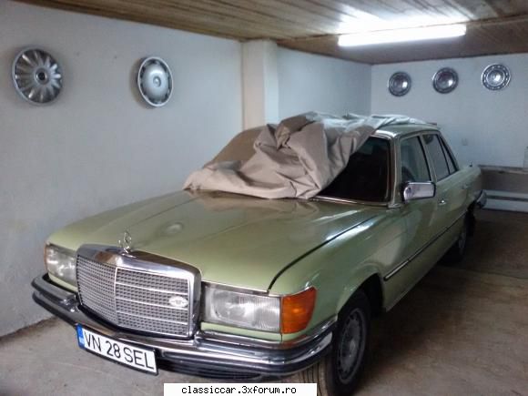 mercedes w116 280se vă prezint mea, mercedes w116 280se, 177 cp, cutie fabricat 1977.