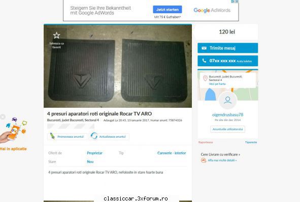 vand aparatori noroi presuri tv-rocar noi fost puse bine. v.r.