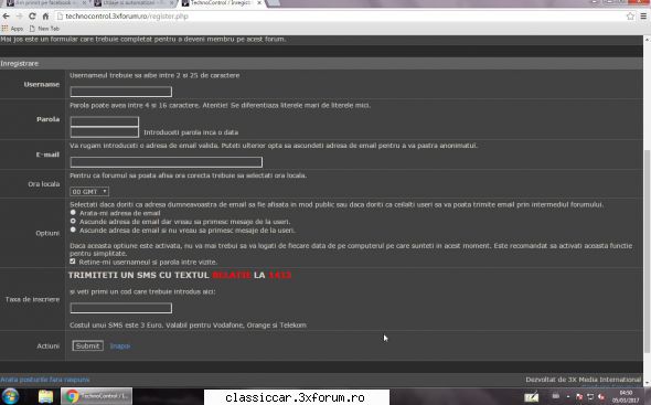 primit facebook mesajul asta! intampla? toate forumurile ,se cere taxa inscriere