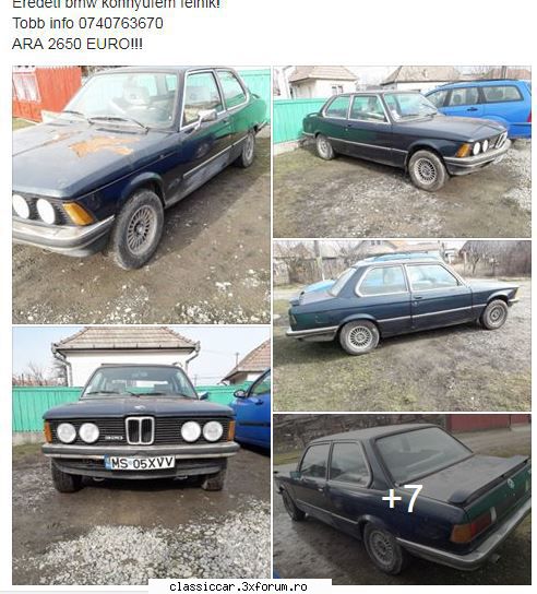 bmw e21 320/6 320/6 exact cauti! are fiscal acte ok. Admin