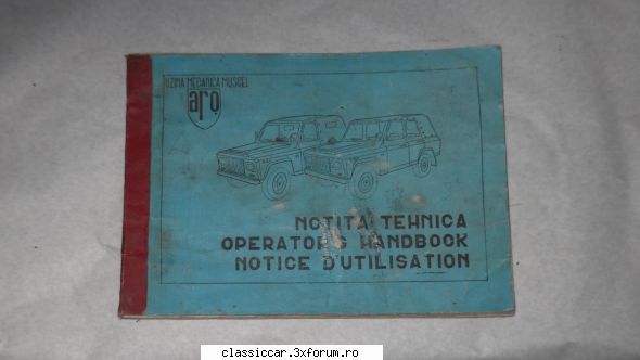 vand piese dacia 1300/1100 notita tehnica aro din 1973, noua dar stare destul buna fara pagini rupte