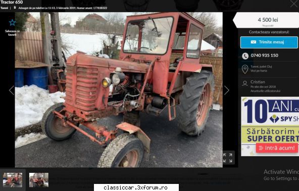 cumpar pretabil fier vechi unul cabina dar fara motorul original
