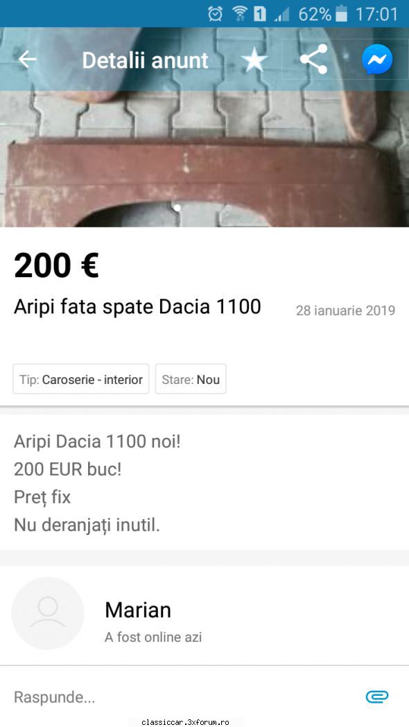 anunturi romanesti vazute net noi dacia 1100 euro bucata. parca ....200 euro