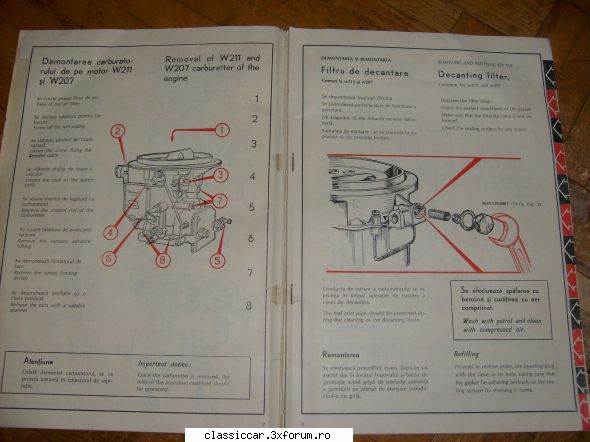 manuale brosuri poza din interiorul manualului