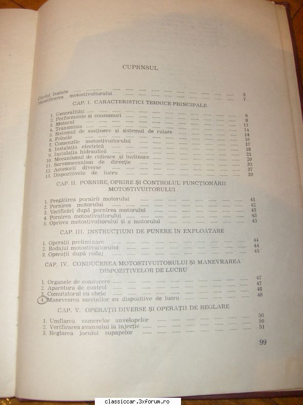 manuale brosuri cuprinsul cartii tehnice m32