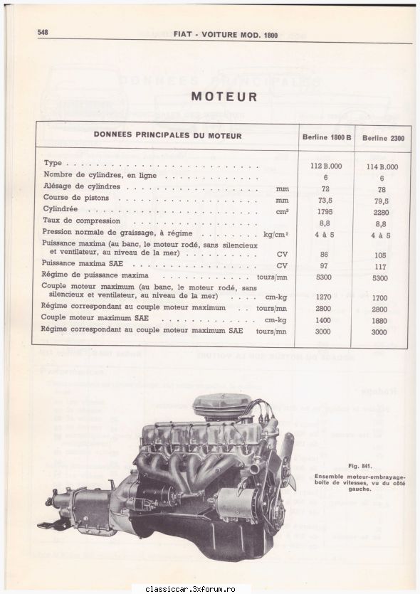 coduri motor si dimensiuni vand motor fiat 1800 cod 112b , 6 cilindrii in linie,