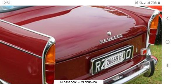 emblema peugeot 404 asa arata capota.