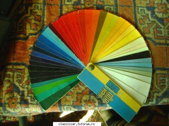 paletar coduri culori dacia anii 90-98 paleta simpla, doar policolor. cunosc toate. Admin