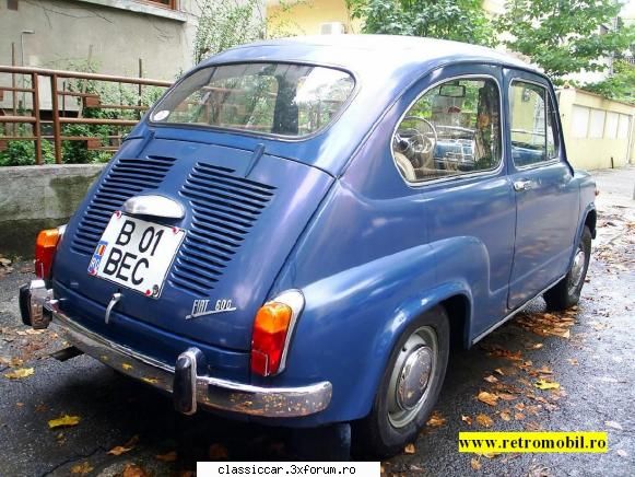 fiat 600/1965 salutare tuturor bine v-am gasit! sunt posesorul unui fiat 600 fabricat subiectele