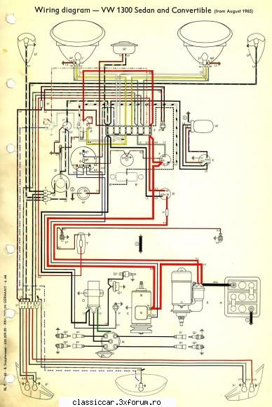 instalatie electrica broasca 1200 din 1965 schema