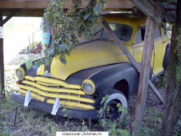 1949 Pontiac Silver Streak la Satu -mare - la iesirea din SM spre BM sta de ani de - Am vazut prin Romania